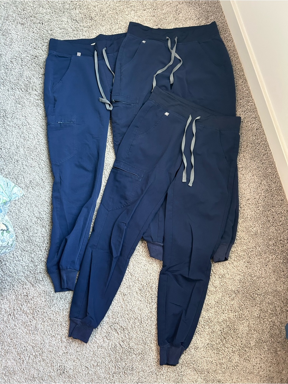 Figs Navy Zamora Jogger Scrub Pants bundle (x3)